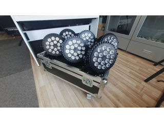 Bonaudio led par 18*10w rgbw set - 6 bucati led par + case (cu roti) foto 7