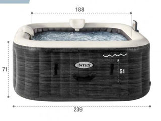 Jacuzzi SPA gonflabil Greystone Deluxe 239х239х71, 1098L, 6 persoane foto 5