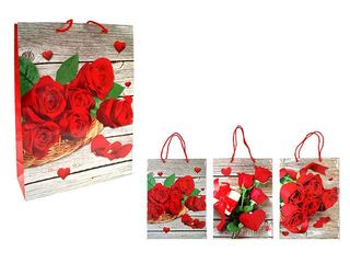 Пакет Подарочный "Розы" 30X41X11.2Сm