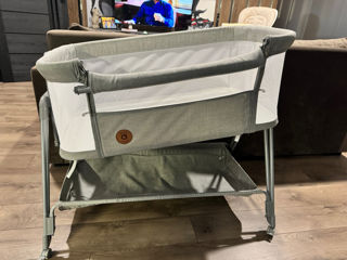 Pătuc Co-sleeper 2 in 1 Lionelo Luna Grey foto 2