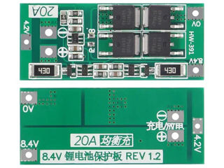 BMS Li-ion 2S 7.4V 8.4V 1650 20A Without balancer, Color Blue foto 4