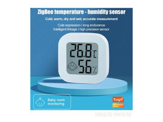 227Z Senzor de temperatură și umiditate Tuya ZigBee Smart, Senzor inteligent de temperatură foto 5