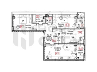 Apartament cu 3 camere, 96 m², Râșcani, Chișinău foto 14