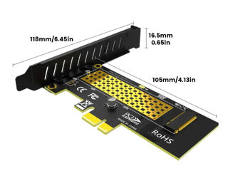 159 лей - Переходник PCIE - NVME (M.2 NVME SSD NGFF to PCIE 3.0 X16 Adapter M Key Expansion Card) foto 4