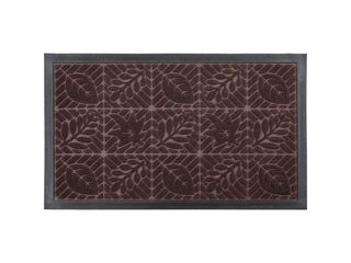 Covoras Pentru Antreu 45X75Cm Luance Feuille, Poliester/Cauciuc, Maro