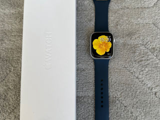 Apple Watch S9, GPS, 45mm, Silver Aluminium Case, Storm Blue Sport Band - S/M foto 8