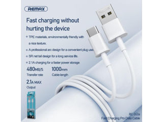 Cablu de încărcare USB tip C, REMAX RC-163a, 1 metru, alb Vă prezentăm cablul Remax RC-163a USB la T foto 3