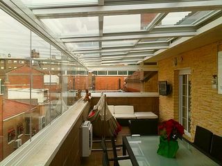 Sistem cu geamuri culisante pentru balcon, terase și nu numai, sticlă călită. foto 2