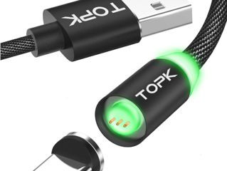 Cablu transfer de date alimentare magnetic type-c, micro usb, lightning multifunctionale foto 1