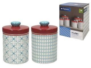 Recipient Din Ceramica 800Ml Tognana Kubik Azzurro