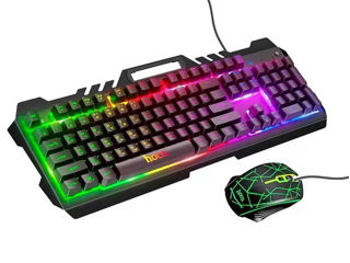 Set tastatură și mouse cu iluminare HOCO DI16 Gaming (versiunea rusă) foto 4