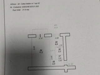 1-комнатная квартира, 32 м², Пэмынтены, Бельцы