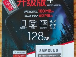 Micro SD Samsung Evo Plus 128Gb. Original. 450 lei. foto 1