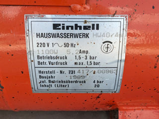 Hidrofor Einhell HW40/4, adus din Germania foto 2