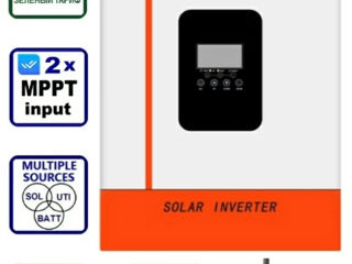 Invertor hibrid solar 6500VA, Powland, 6200W, capacitate 6.2KVA, WiFi, 438x295x105mm foto 2