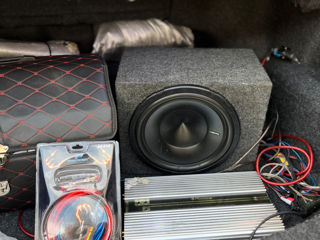 Subwoofer HERTZ 1050w+ усилитель Phonocar 400rms +проводка 3200 лей