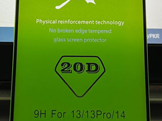 Sticlă/sticle de protecție 20D(9H) p/u iPhone XR/11/13/13Pro/14, Samsung A6 full black/negru/neagră
