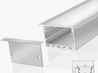 Profil flexibil din aluminiu pentru bandă LED 2-3 metri, panlight, profil LED, banda LED COB foto 15
