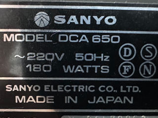 Integrated amplifier Sanyo DCA-650 HIfi 2*45W Starea ideală!  foto 3