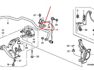 vtulki stabilizatora Original Honda Cr-v,Accord,civic,jazz,stream,fr-v foto 7