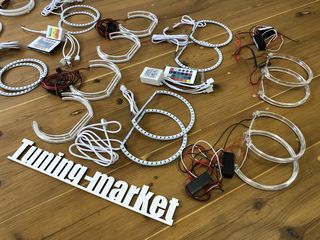 Ангельские глазки и LED маркера на BMW E30, E32, E34, Е36, Е38, Е39, Е46, Е53, F10, F30 foto 3