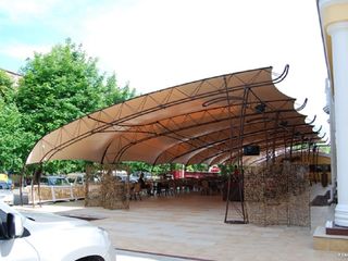 Тентовый навес для летнего кафе, укрытие для летней террасы, оборудование уличного ресторана foto 3