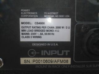 Peavey CS4000 Power Amplifier foto 1