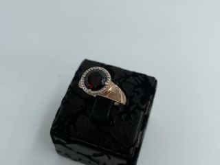 Inel cu piatră naturala granat , кольцо с драгоценным камнем гранат