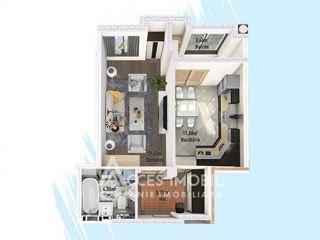 Apartament cu 1 cameră, 44 m², Centru, Cricova, Chișinău mun. foto 6