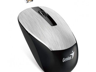 Wireless Mouse Genius Nx-7015, Optical, 800-1600 Dpi, 3 Buttons, Ambidextrous, Blueeye, 1Xaa, Silver