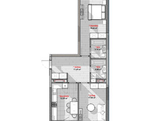 Apartament cu 2 camere, 71 m², Râșcani, Chișinău foto 2