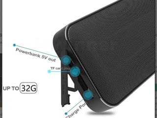 Boxă portabilă wireless cu două canale stereo bas bluetooth foto 7