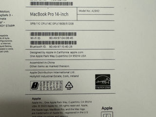 MacBook Pro 14 M3 Pro 18/512gb Space Black Sigilat Original Garantie Apple foto 4