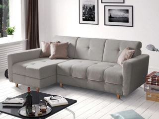 Canapea de colț elegantă și confortabilă 145x206