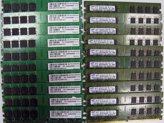 DDR2 & DDR3 для ПК и ноутбуков: 512MB - 30 lei, 1GB - 70 lei, 2GB - 170 lei, 4GB - 370 lei. foto 1