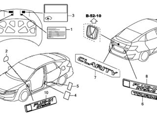 honda clarity emblema spate,inscriptia plug-in hybrid foto 2