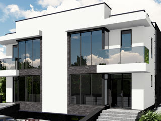 Casă de locuit individuală cu 3 niveluri / stil modern / S+P+E / 320m2 arhitect / construcții foto 2