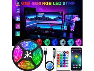 Banda LED USB 5V cu telecomanda si aplicatie Bluetooth Banda LED pentru decorare LED Mood Lights cu