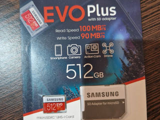 Vâd Micro SD Card 512GB Samsung Evo Plus
