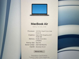 MacBook Air 2019, i5, 256 GB, 8 RAM foto 2