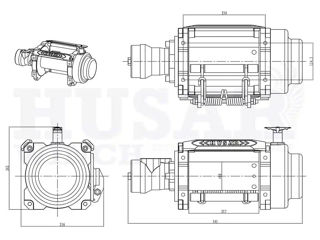 Troliu Hidraulic Husar Winch 18000lbs (8165kg) foto 5