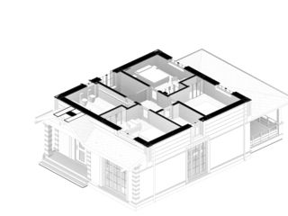 Casă de locuit individuală cu 2 niveluri / P+E / stil neoclasic / 140.45m2 / proiecte / 3D /arhitect foto 5