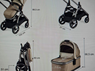 Carucior 2 in 1 Peg Perego Ypsi Combo Class, Bej foto 7