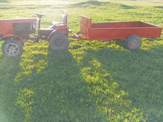 Mini tractor cu remorca și freza foto 4