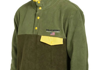 Polo Ralph Lauren Polo Sport Brushed Fleece Pullover Olive Size XL New foto 5