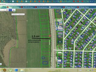 lot 1.5 sot p/u constructie. iesirea la drum / участок ставчены вход на трассу. под строительство foto 1