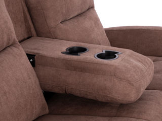 Canapea-recliner de colț din pânză foto 7