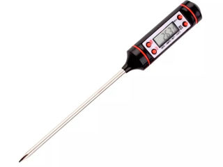 Кухонный электронный термометр / кулинарный пищевой термощуп / кулинарный термометр для воды, мяса foto 1