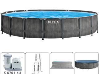 Бассейн Intex Greywood Prism Frame Premium 549x122 см, 24 311 л, металлический каркас. фото 1