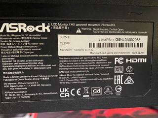 Игровой монитор ASRock CL25FF 100 Гц, foto 3